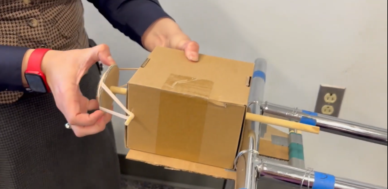 Prototype 2 solenoid concept for pushing a bowling ball down an adaptive ramp