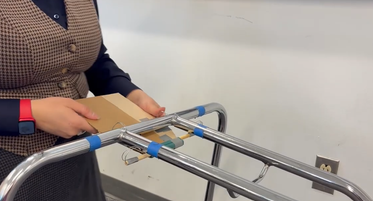 Prototype 3 mounting attachment for connecting Bowl4All to an adaptive bowling ramp