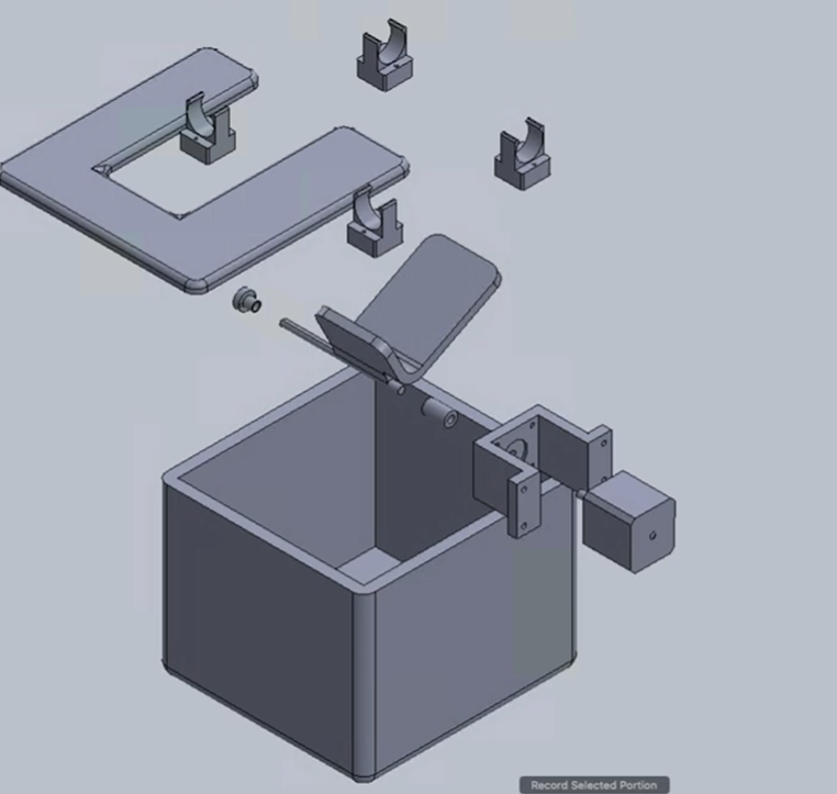 Prototype 5 Bowl4All enclosure CAD model for the adaptive bowling device
