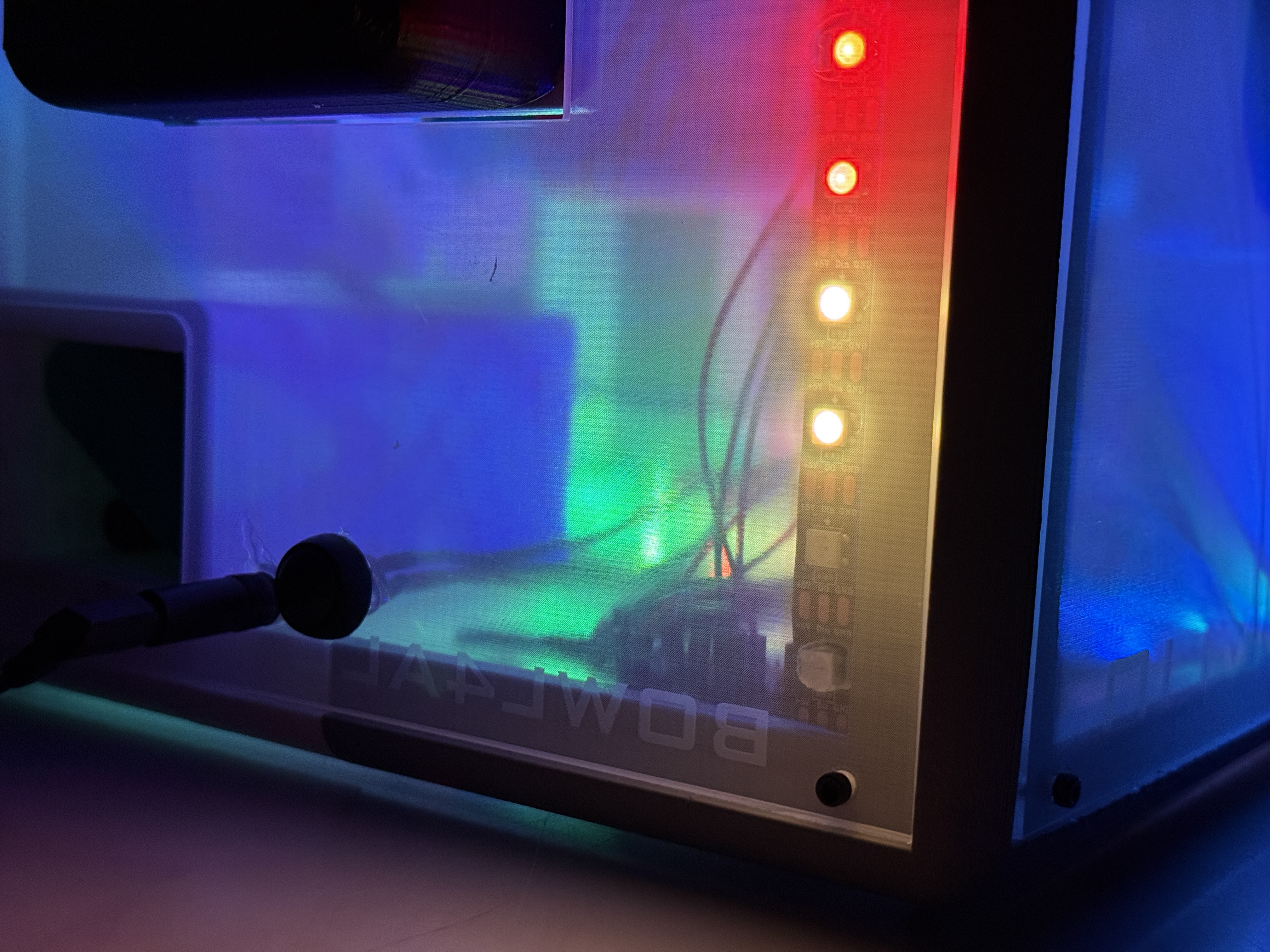 Bowl4All LED battery life indicator for the adaptive bowling device
