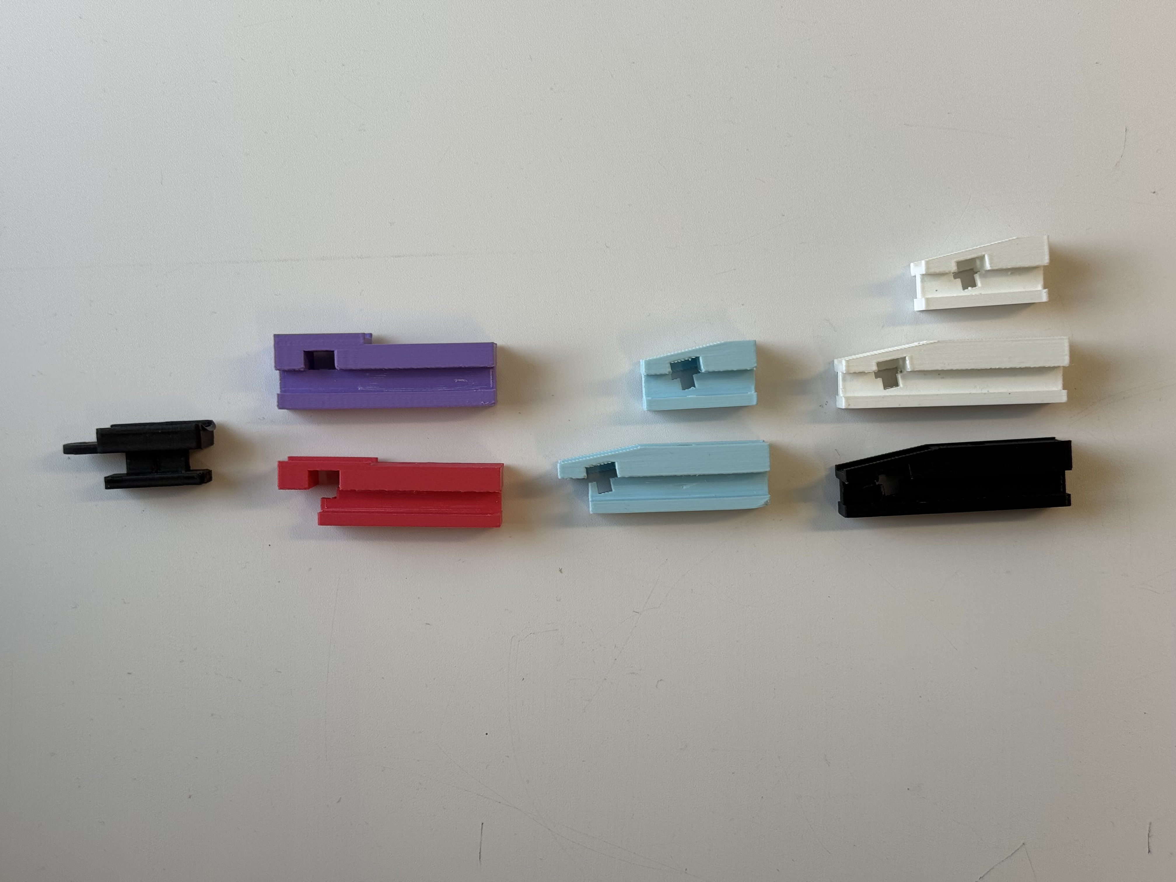 Prototype 9 attachment clip base for mounting Bowl4All to adaptive bowling ramps